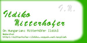 ildiko mitterhofer business card