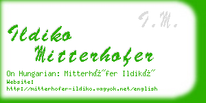 ildiko mitterhofer business card